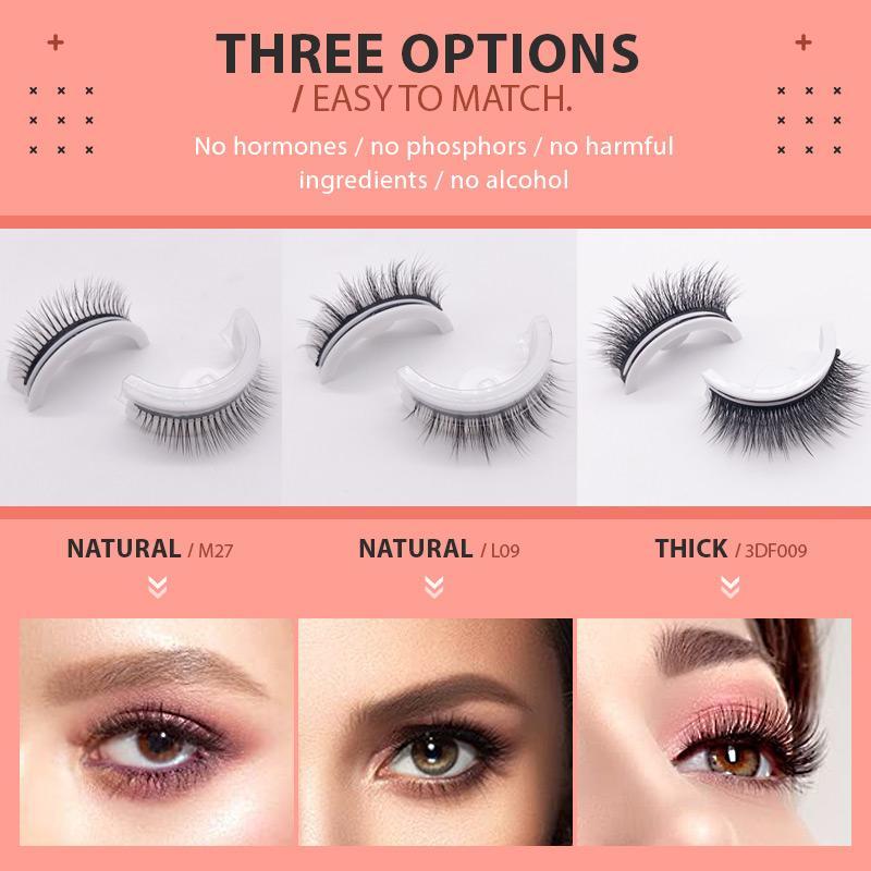 2 Pcs Reusable Self-Adhesive Eyelashes 😘 55% OFF